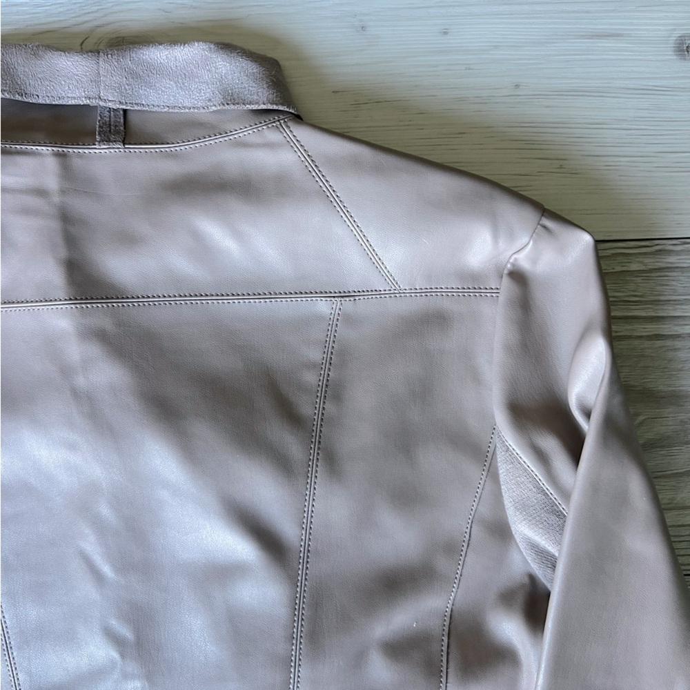 BAGATELLE faux leather draped jacket size M EUC - Picture 12 of 14